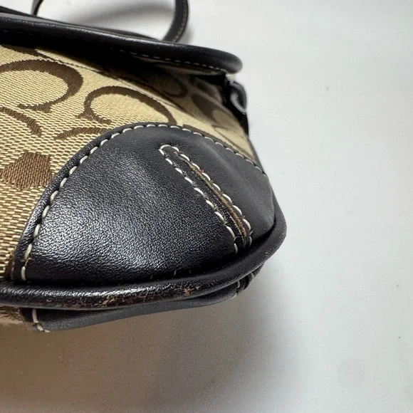 Coach Signature Smoke Canvas Crossbody Bag #6079 Y2K - Picture 9 of 10